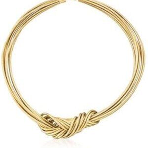 Ross-Simons Gold-Tone Multi-Strand Knot Necklace New with Box